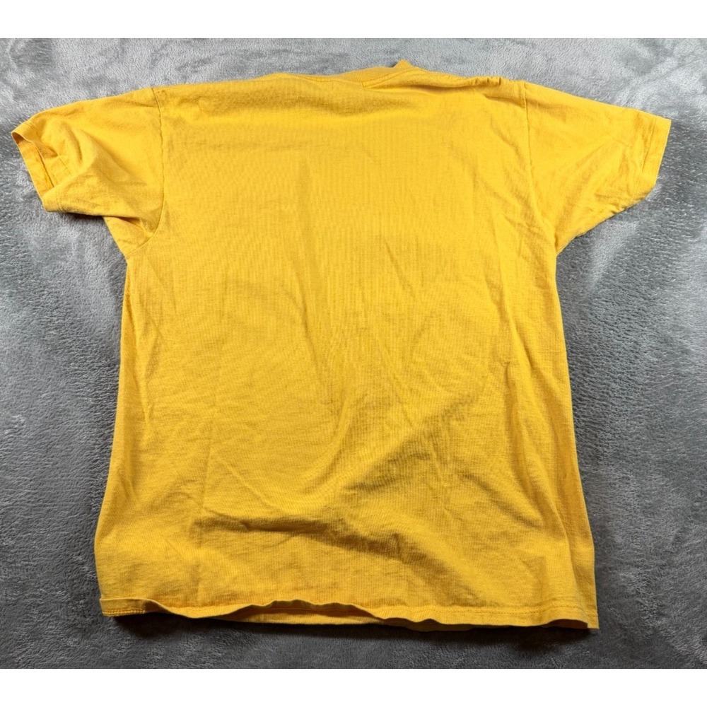 Vtg 1992 Thunder Island Beach Rules Graphic T-Shirt Yellow L Surf Skater - Picture 9 of 9